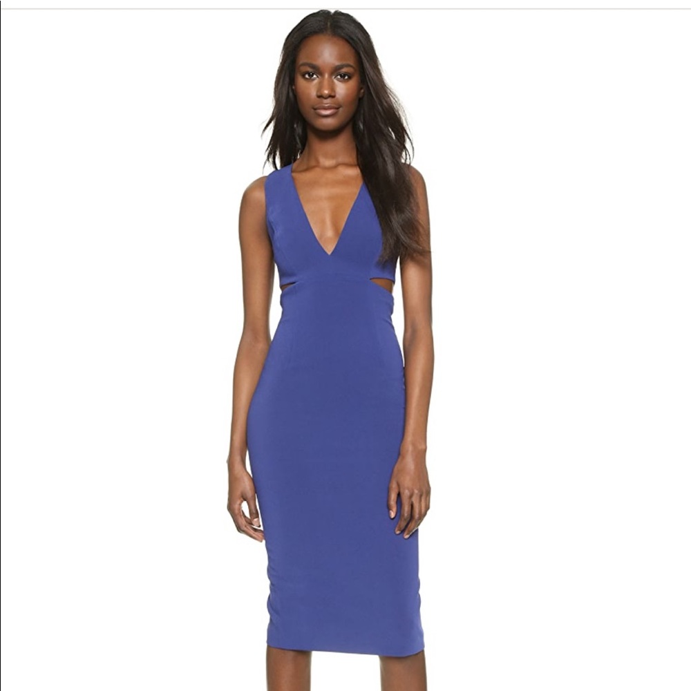 Alice + Olivia Riki Fitted Cutout Dress
